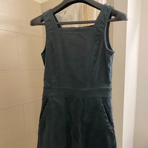 dark green corduroy dress Make It Count Olive Green Corduroy Dress, X-Large - The Mint Julep Boutique main image 1